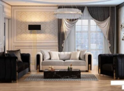 Luxury Suite Set Sofa set 3+3+1 Seater Sofa Sofas Armchair Fabric 3pcs. sets